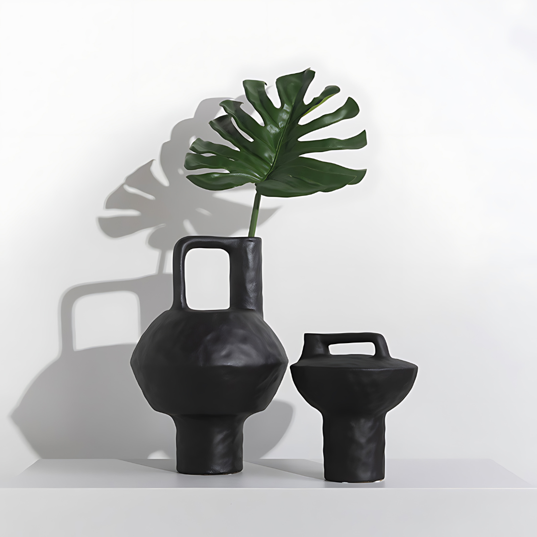 Wabi Ji Porzellan Vase 16" L 'Coal Black'